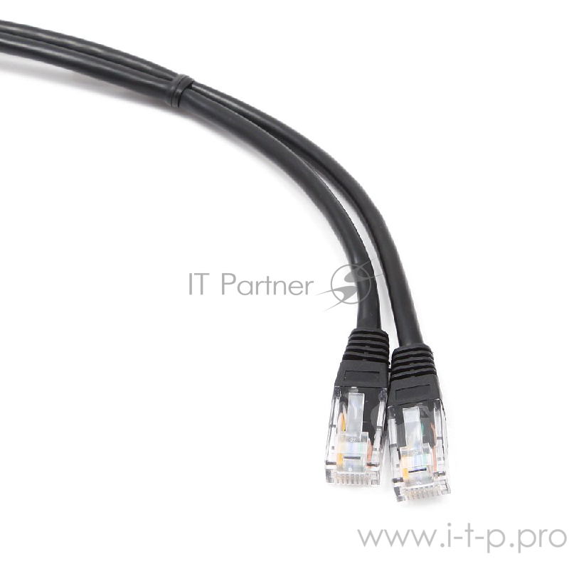 Патч-корд UTP Gembird 5e, 1м, литой, многожильный (черный)