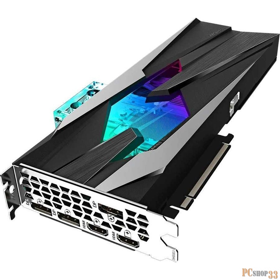 Видеокарта Gigabyte PCI-E 4.0 GV-N3080GAMINGOC WB-10GD 2.0 LHR NVIDIA GeForce RTX 3080 10240Mb 320 GDDR6X 1800/19000/HDMIx2/DPx3/HDCP Ret