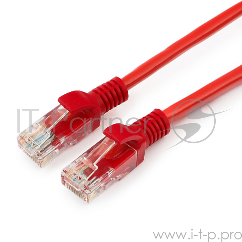 Патч-корд UTP Gembird 5e, 1.5м, литой, многожильный (красный)