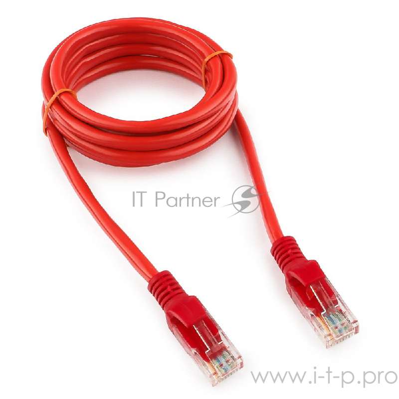 Патч-корд UTP Gembird 5e, 1.5м, литой, многожильный (красный)