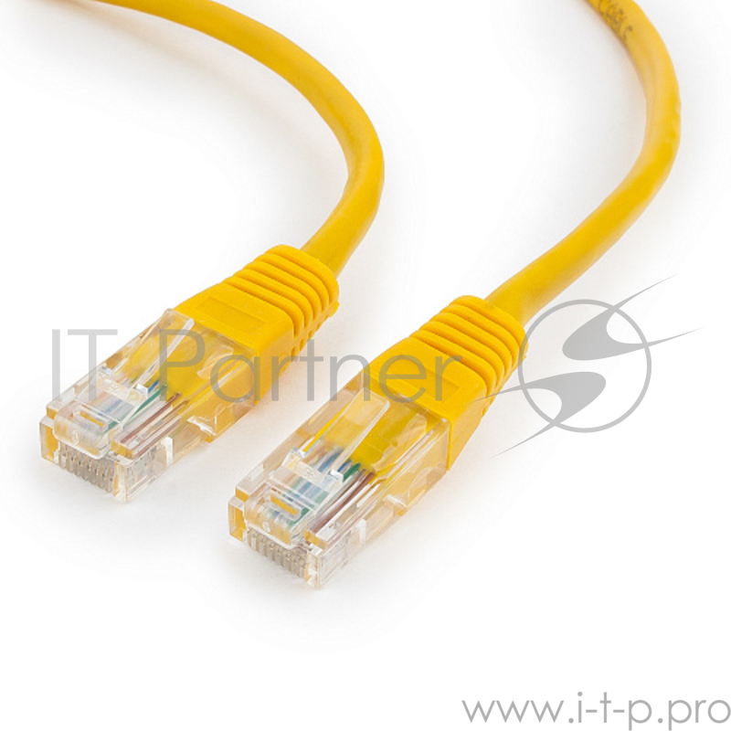 Патч-корд UTP Gembird 5e, 1.5м, литой, многожильный (желтый)