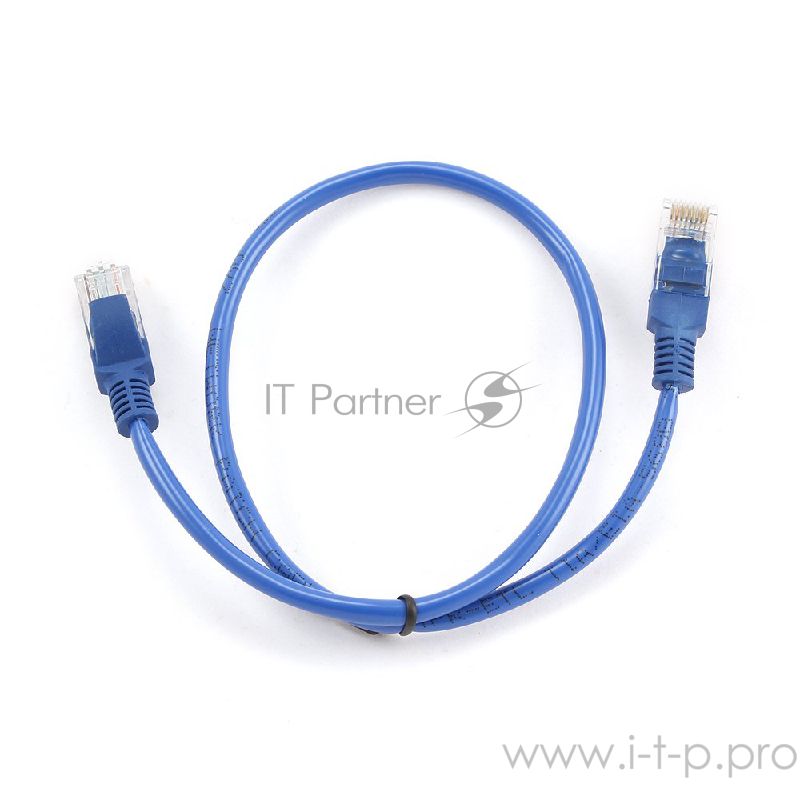 Патч-корд UTP Gembird 5e, 0.5м, литой, многожил. (синий)