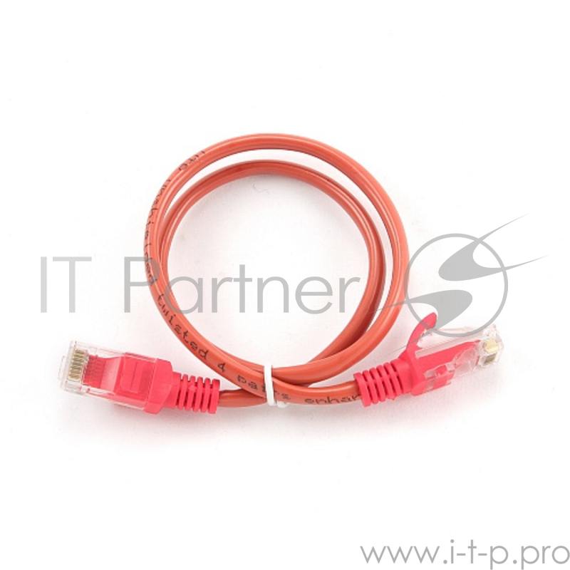 Патч-корд UTP Gembird 5e, 0.5м, литой, многожил. (красный)