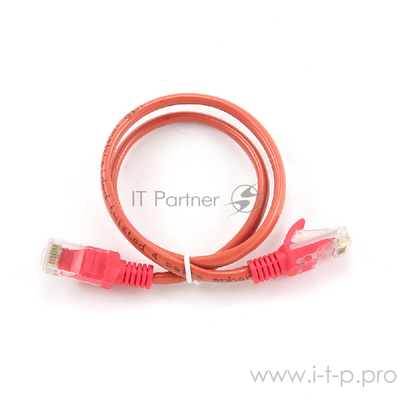 Патч-корд UTP Gembird 5e, 0.5м, литой, многожил. (красный)