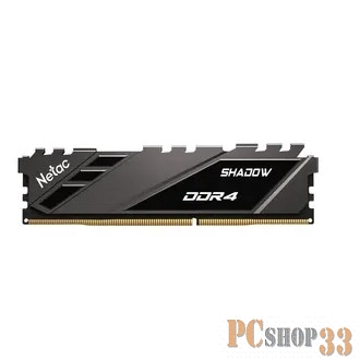 Модуль памяти DDR 4 DIMM 16Gb PC25600, 3200Mhz, Netac Shadow NTSDD4P32SP-16E C16 Grey, с радиатором