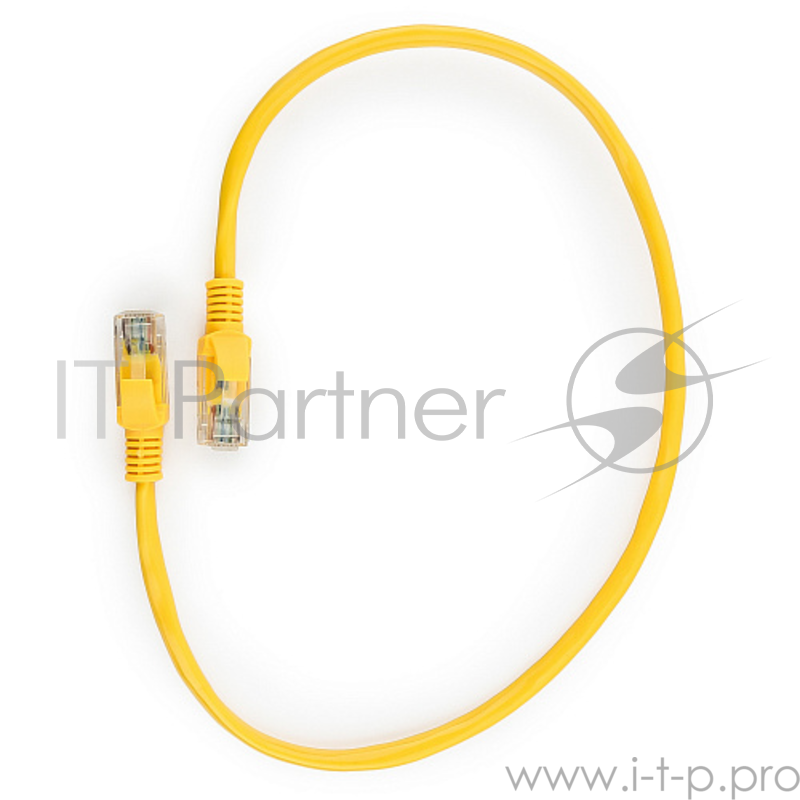 Патч-корд UTP Gembird 5e, 0.5м, литой, многожил. (желтый)