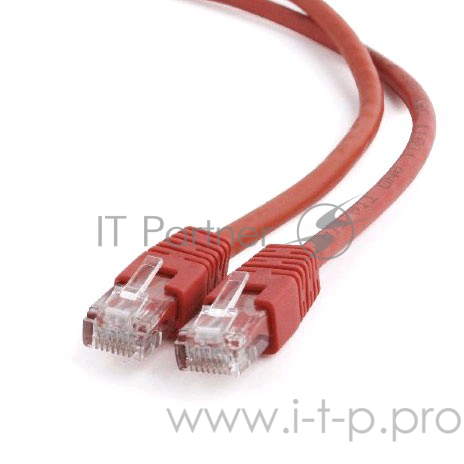 Патч-корд UTP Cablexpert PP6U-1M/R кат.6, 1м, литой, многожильный (красный)