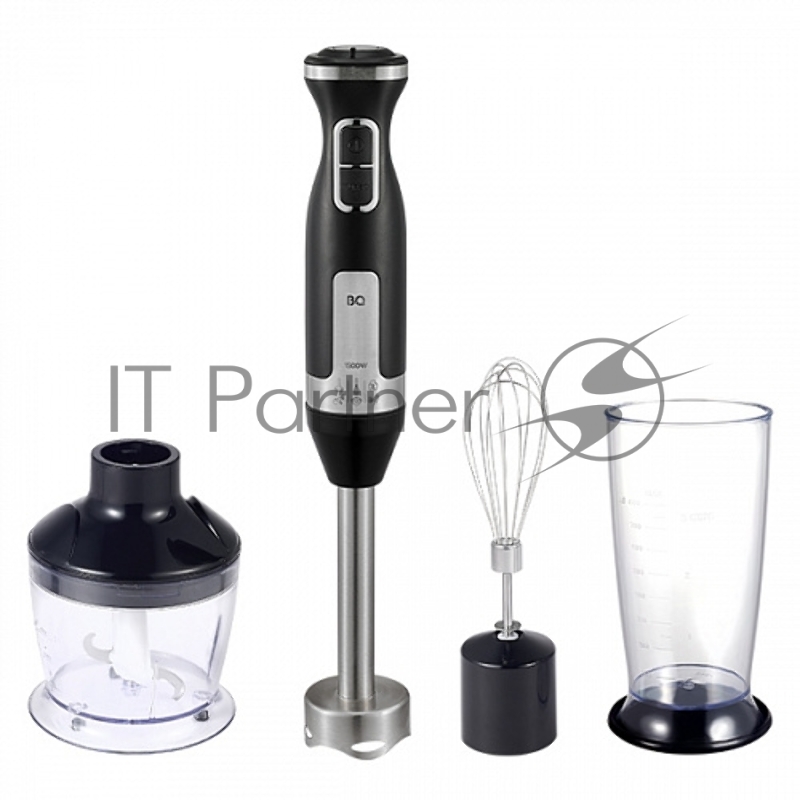 Блендер BQ HB420PS Black-Silver. Тип Погружной Макс. мощность 1500Вт Регулировка скорости Объем чаши 500мл Объем мерного стакана 800мл Турборежим Форма ножа S-образный нож Защита от поражения электротоком Класс II