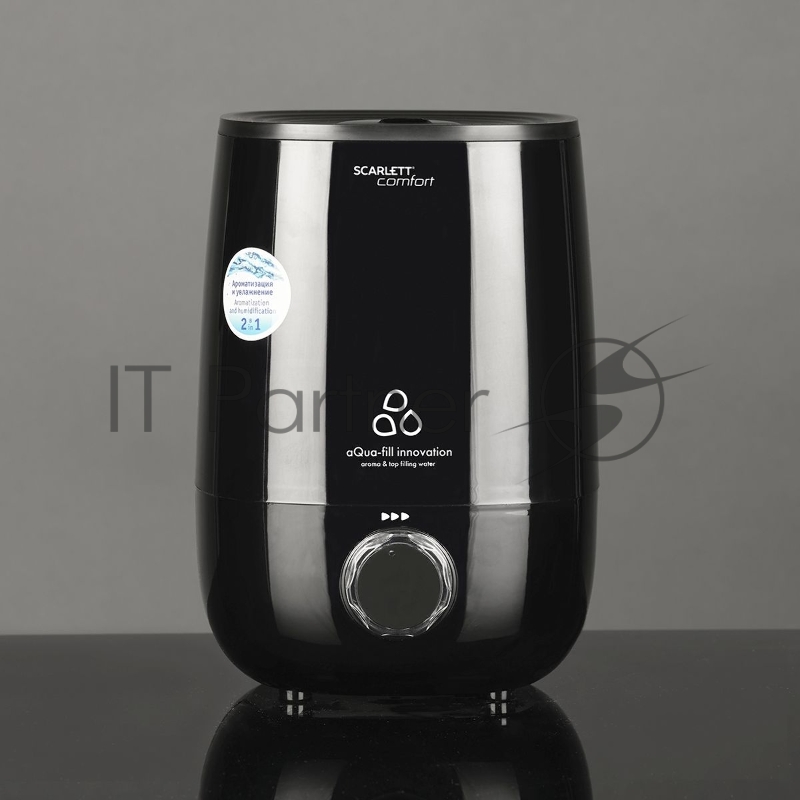 Увлажнитель воздуха Scarlett SC-AH986M24 (черный)Тип: Ультразвуковой Объем, л: 3.8 Управление: Механическое Площадь помещения, м²: 30 Расход воды максимальный, мл/ч: 300 Время работы при полном баке (при среднем расходе 150 мл/ч), ч: 25 Регулировка и