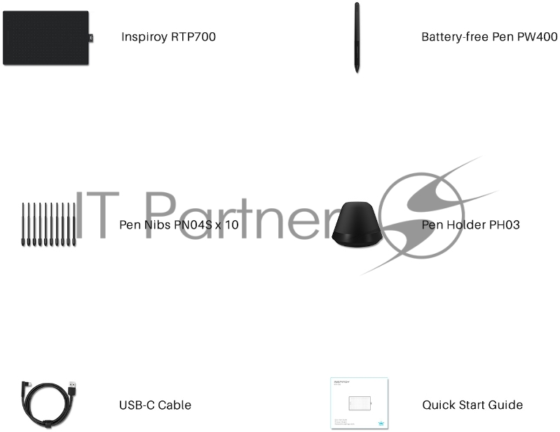 Графический планшет Huion Inspiroy RTP-700 Black