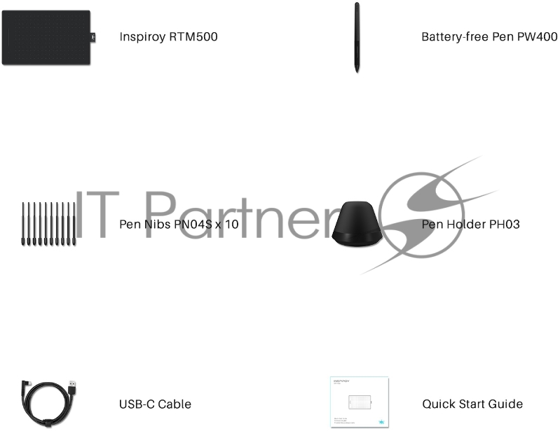 Графический планшет Huion Inspiroy RTM-500 Orange