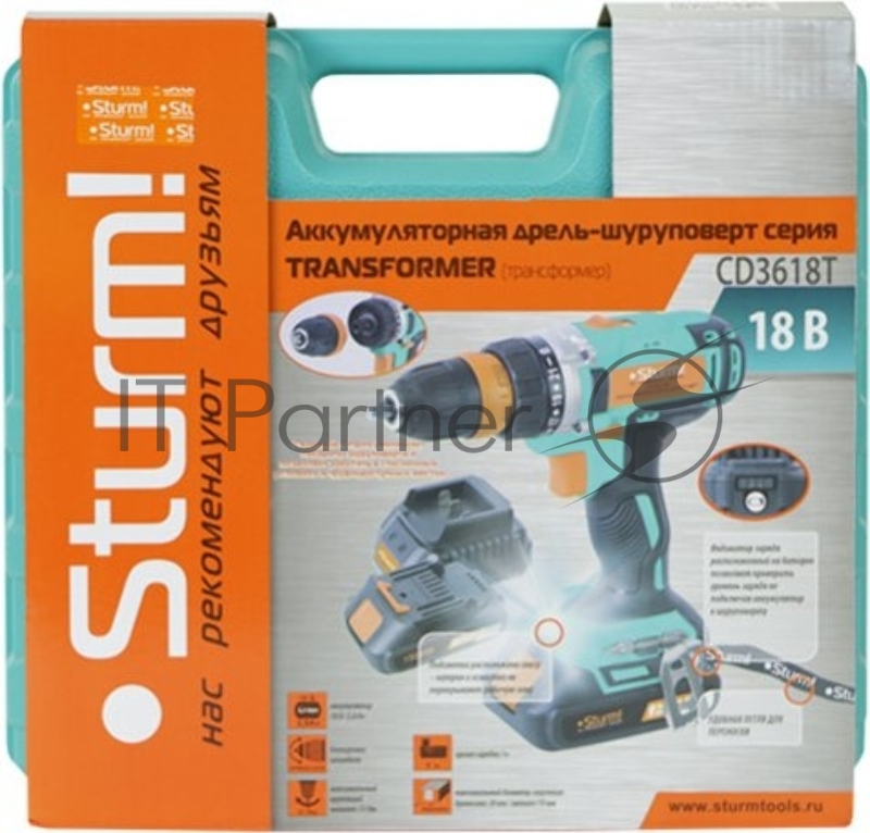 Шуруповерт Sturm! CD3618T аккум.