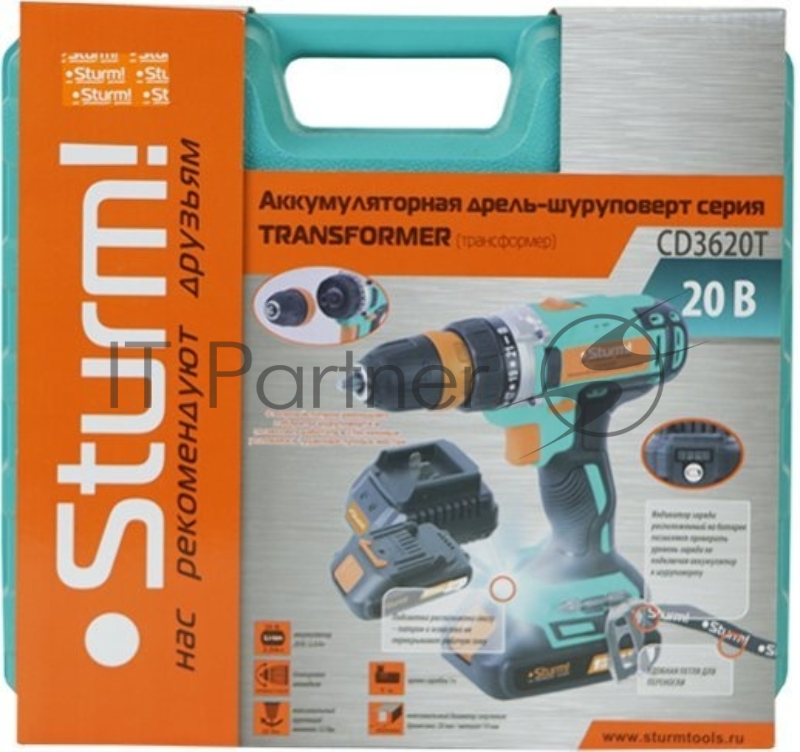 Шуруповерт Sturm! CD3620T аккум.