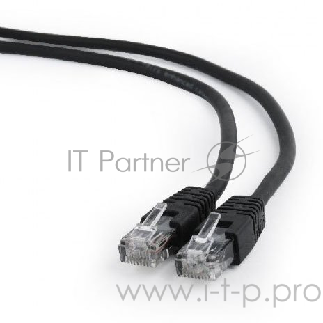 Патч-корд UTP Cablexpert PP6U-1M/BK кат.6, 1м, литой, многожильный (чёрный)
