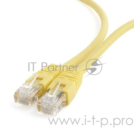 Патч-корд UTP Cablexpert PP6U-0.5M/Y кат.6, 0.5м, литой, многожильный (жёлтый)