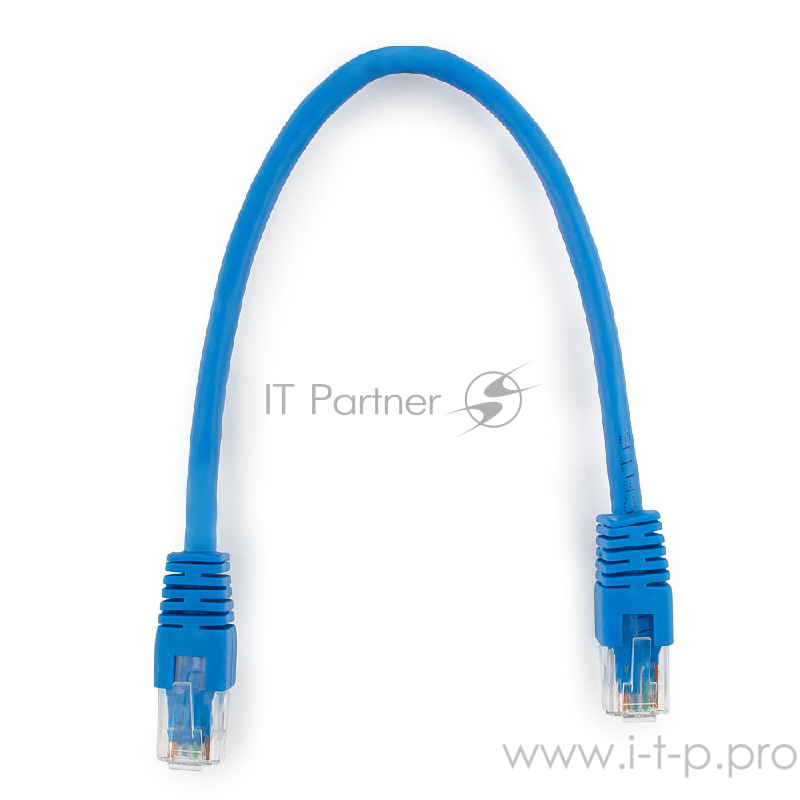 Патч-корд UTP Cablexpert PP6U-0.25M/B кат.6, 0.25м, литой, многожильный (синий)