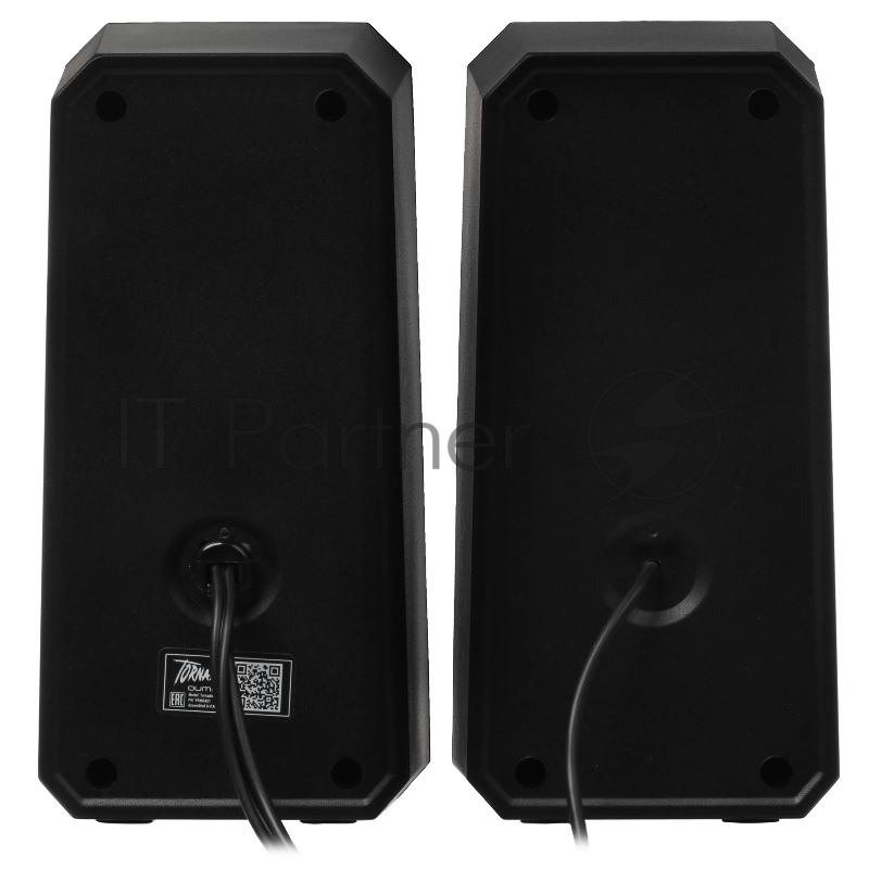 Колонки 2.0 Qumo Tornado AS008, 15 ВТ, объемное звучание, управляемая многорежимная RGB подсветка, USB+Jack 3,5мм