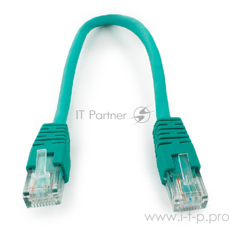Патч-корд UTP Cablexpert PP6U-0.25M/G кат.6, 0.25м, литой, многожильный (зелёный)