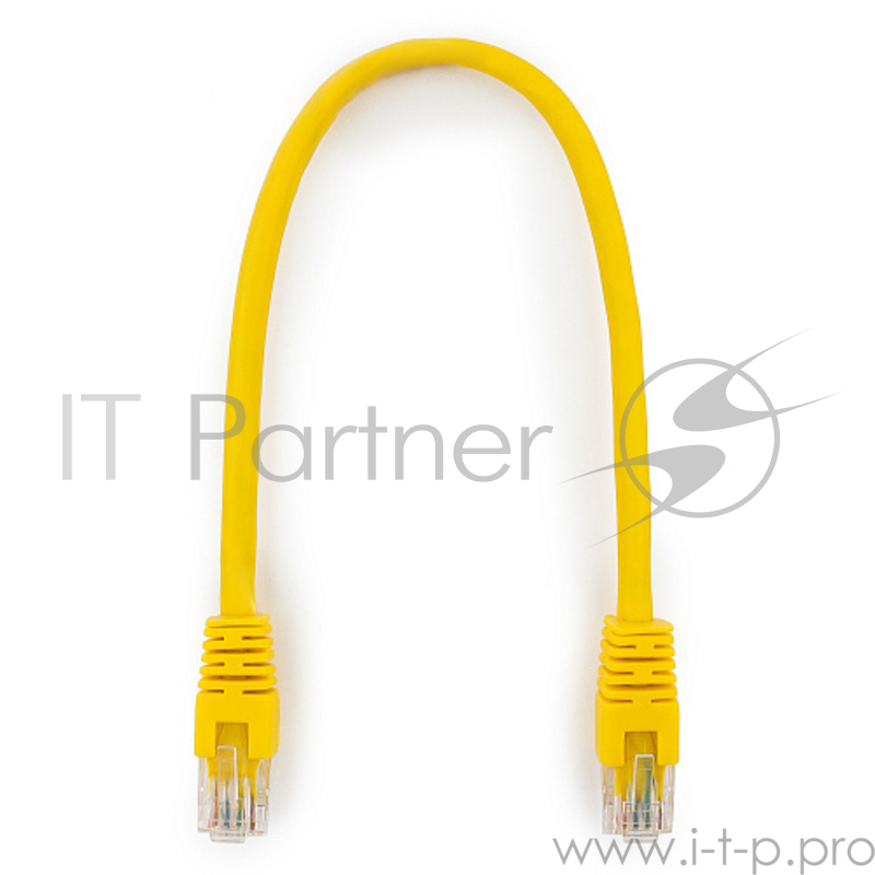 Патч-корд UTP Cablexpert PP6U-0.25M/Y кат.6, 0.25м, литой, многожильный (жёлтый)