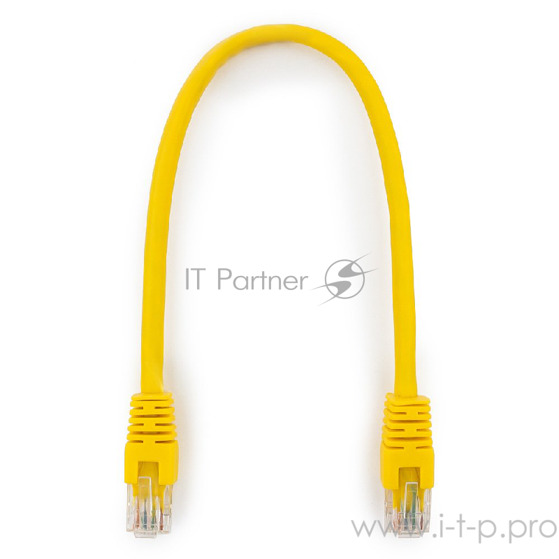 Патч-корд UTP Cablexpert PP6U-0.25M/Y кат.6, 0.25м, литой, многожильный (жёлтый)