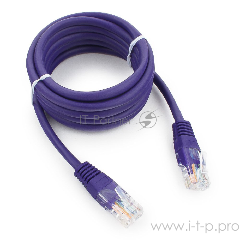 Патч-корд UTP Cablexpert PP12-2M/V кат.5e, 2м, литой, многожильный (фиолетовый)