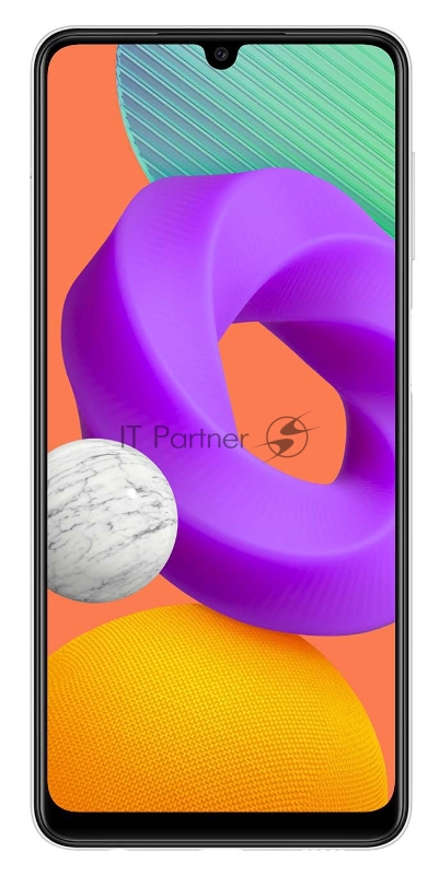 Смартфон Samsung SM-M225F Galaxy M22 128Gb 4Gb белый моноблок 3G 4G 2Sim 6.4 1080x2400 Android 11 48Mpix 802.11 a/b/g/n/ac NFC GPS GSM900/1800 GSM1900 TouchSc microSD max1000Gb