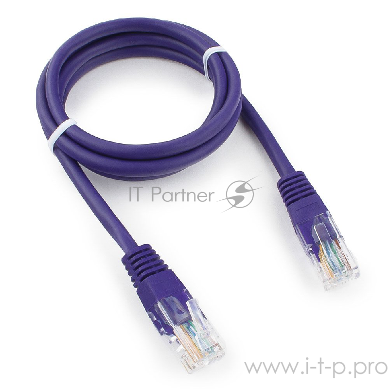 Патч-корд UTP Cablexpert PP12-1M/V кат.5e, 1м, литой, многожильный (фиолетовый)