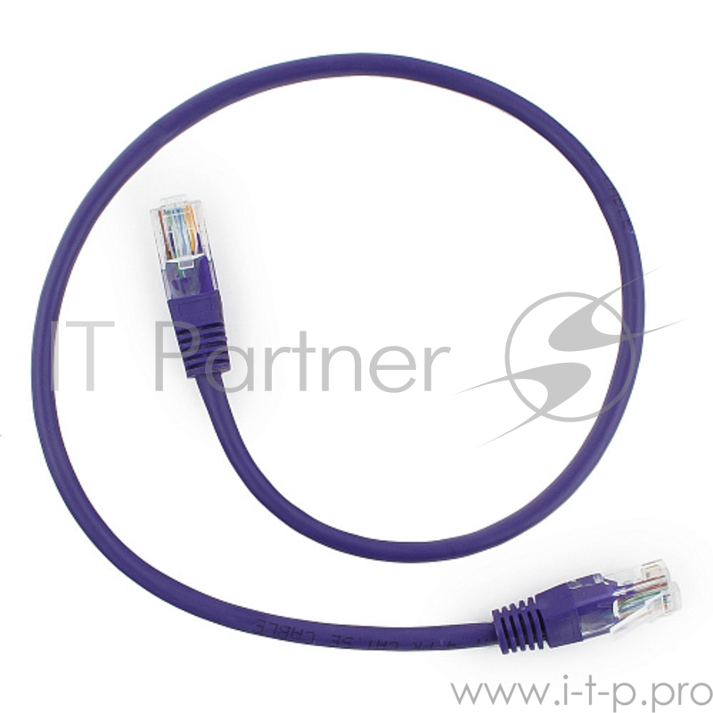 Патч-корд UTP Cablexpert PP12-0.25M/V кат.5e, 0.25м, литой, многожильный (фиолетовый)