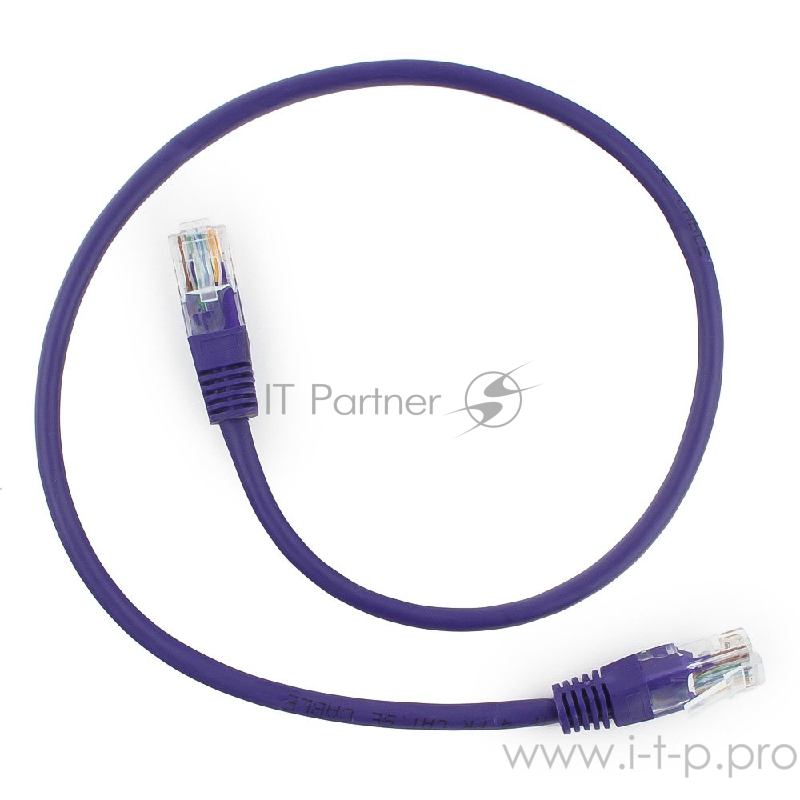 Патч-корд UTP Cablexpert PP12-0.25M/V кат.5e, 0.25м, литой, многожильный (фиолетовый)
