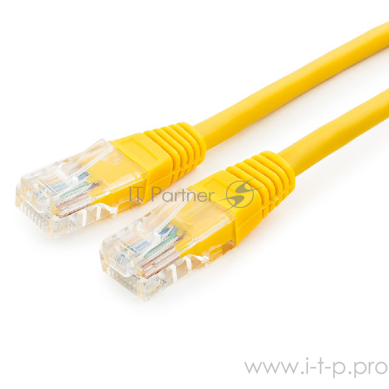Патч-корд UTP Cablexpert PP12-0.25M/Y кат.5e, 0.25м, литой, многожильный (жёлтый)