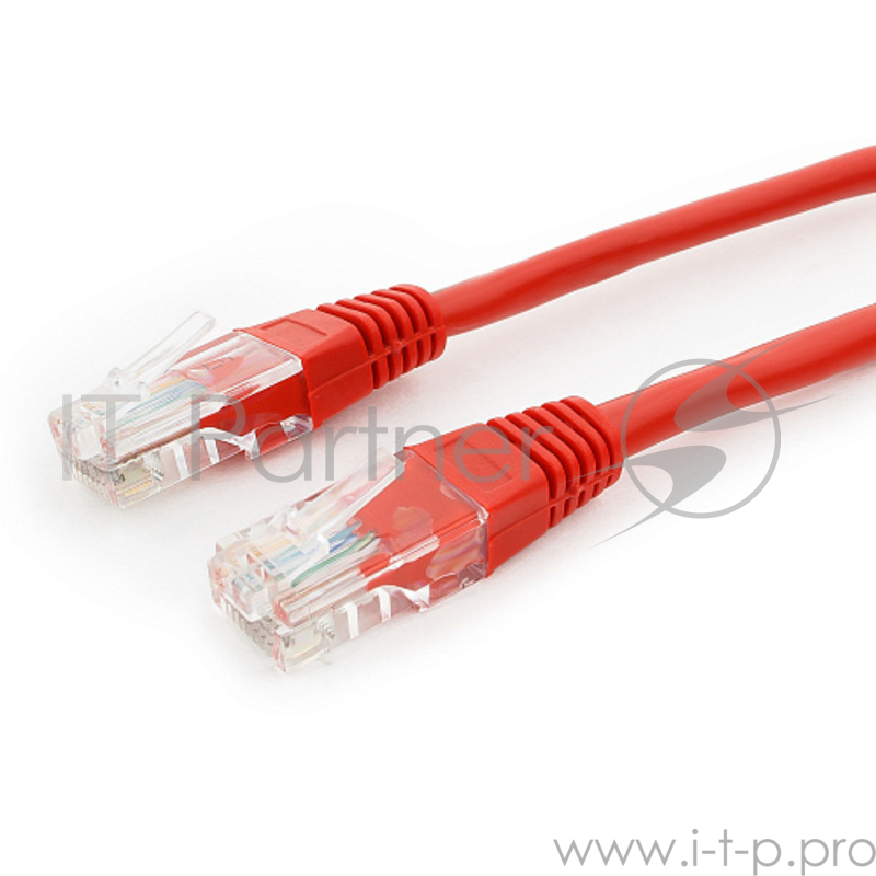 Патч-корд UTP Cablexpert PP12-0.25M/R кат.5e, 0.25м, литой, многожильный (красный)