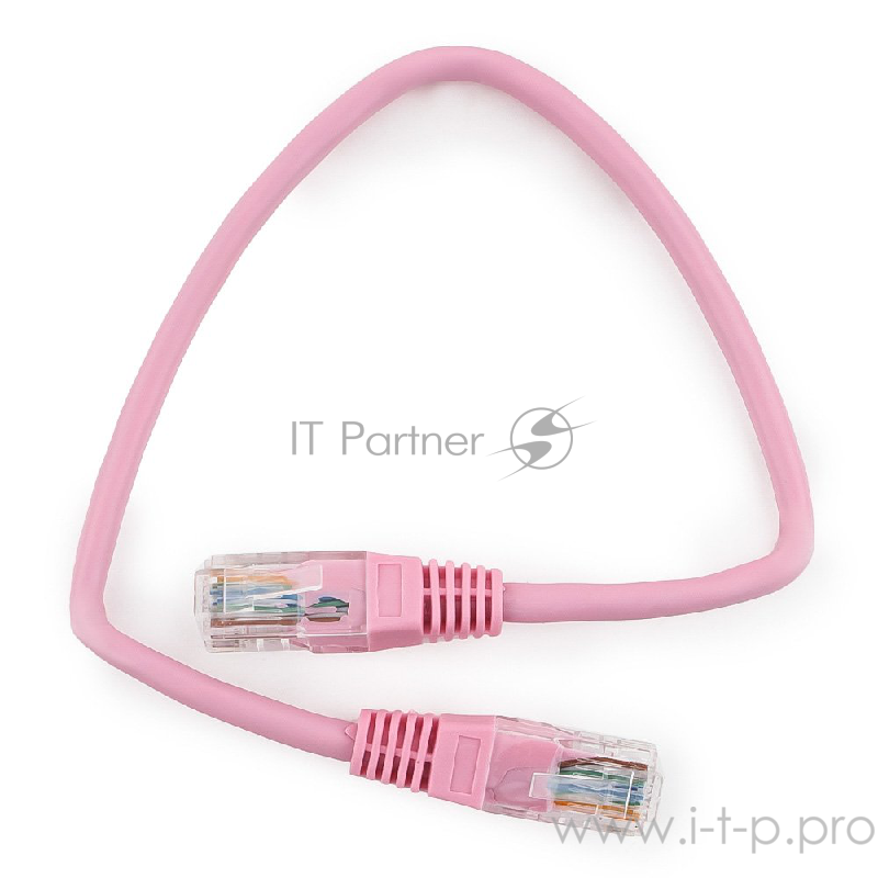 Патч-корд UTP Cablexpert PP12-0.25M/RO кат.5e, 0.25м, литой, многожильный (розовый)