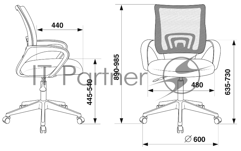 Кресло Бюрократ CH-695NLT зеленый TW-03 TW-30 сетка/ткань крестовина пластик
