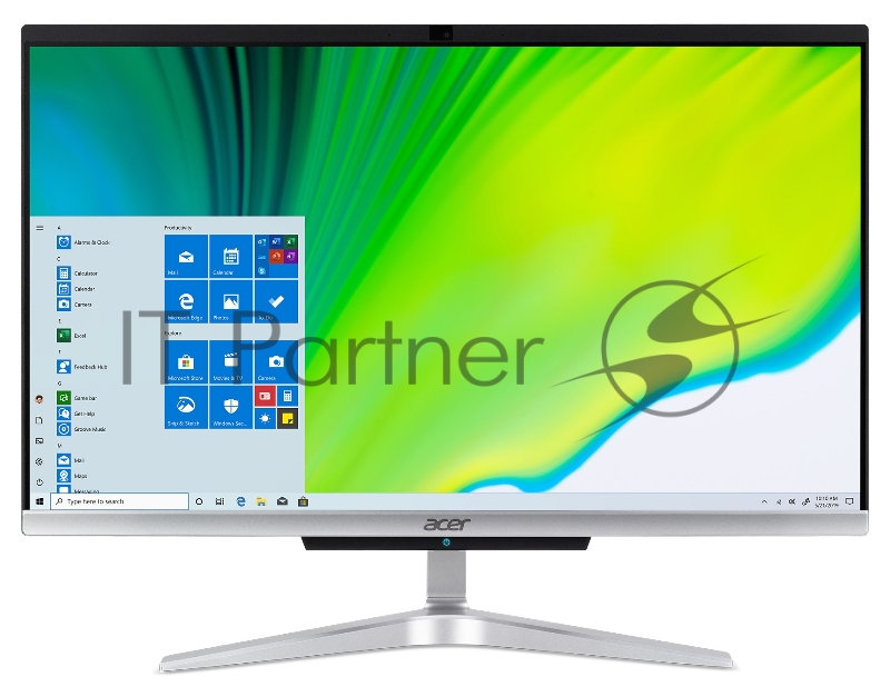 Моноблок Acer Aspire C22-420 21.5 Full HD Ryzen 3 3250U (2.6) 8Gb SSD256Gb RGr CR Windows 10 WiFi BT 65W клавиатура мышь Cam серебристый 1920x1080