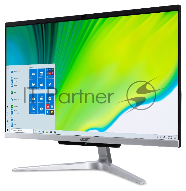 Моноблок Acer Aspire C22-420 21.5 Full HD Ryzen 3 3250U (2.6) 8Gb SSD256Gb RGr CR Windows 10 WiFi BT 65W клавиатура мышь Cam серебристый 1920x1080