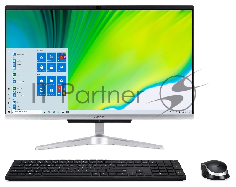 Моноблок Acer Aspire C22-420 21.5 Full HD Ryzen 3 3250U (2.6) 8Gb SSD256Gb RGr CR Windows 10 WiFi BT 65W клавиатура мышь Cam серебристый 1920x1080