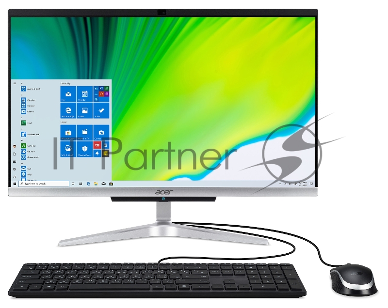 Моноблок Acer Aspire C22-420 21.5 Full HD Ryzen 3 3250U (2.6) 8Gb SSD256Gb RGr CR Windows 10 WiFi BT 65W клавиатура мышь Cam серебристый 1920x1080