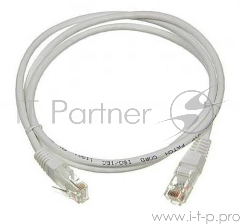 Патч-корд TWT UTP кат.6, с заливными колпачками, 1.0 м, серый
