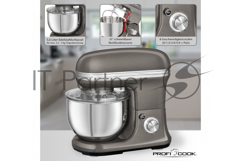 Кухонный комбайн Profi Cook PC-KM 1197 anthrazit