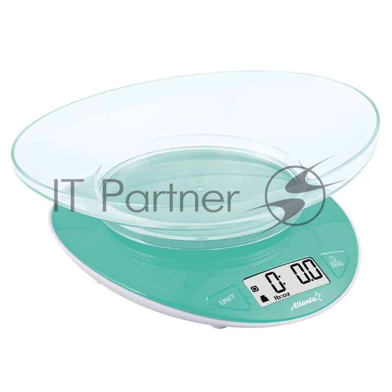 Весы кухонные электронные ATLANTA ATH-6199 (green) с чашей