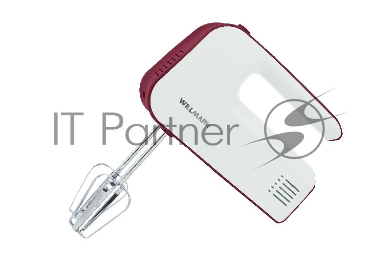 Миксер WILLMARK WHM-5517 (350Вт, 5 скоростей,2 вида насадок, бордовый)