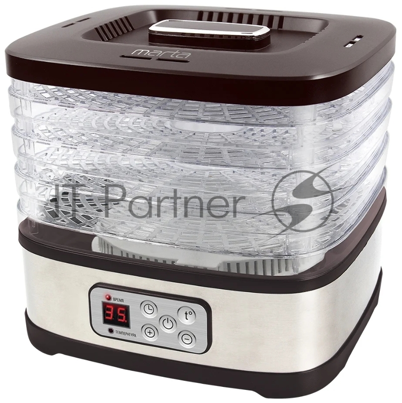 Сушилка для овощей и фруктов MARTA MT-1874 коричневый оникс