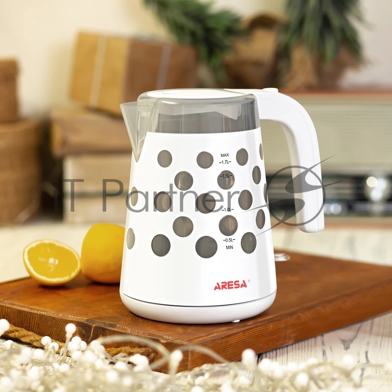 Чайник ARESA AR-3448 , 1.7л, 2000Вт, нерж.ст