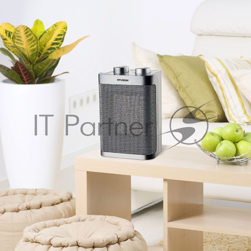 Тепловентилятор Hyundai H-FH1.5-F11MC (серебряный)Номинальная потребляемая мощность, Вт: 1500 Тип нагревательного элемента: Металлокерамический Класс электрозащиты: II class Номинальная сила тока, А: 6.5 Класс влагозащиты: IPX0 Обслуживаемая площадь,