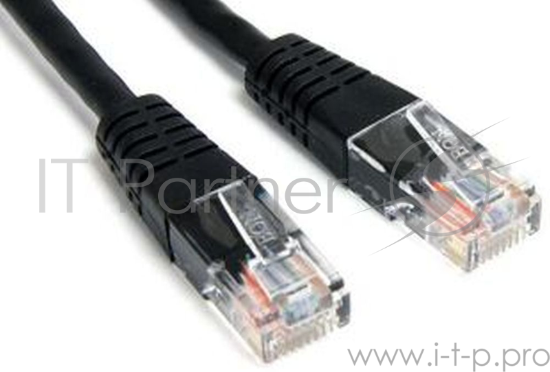 Патч-корд TWT UTP кат.5e, с заливными колпачками, 1.5 м, черный