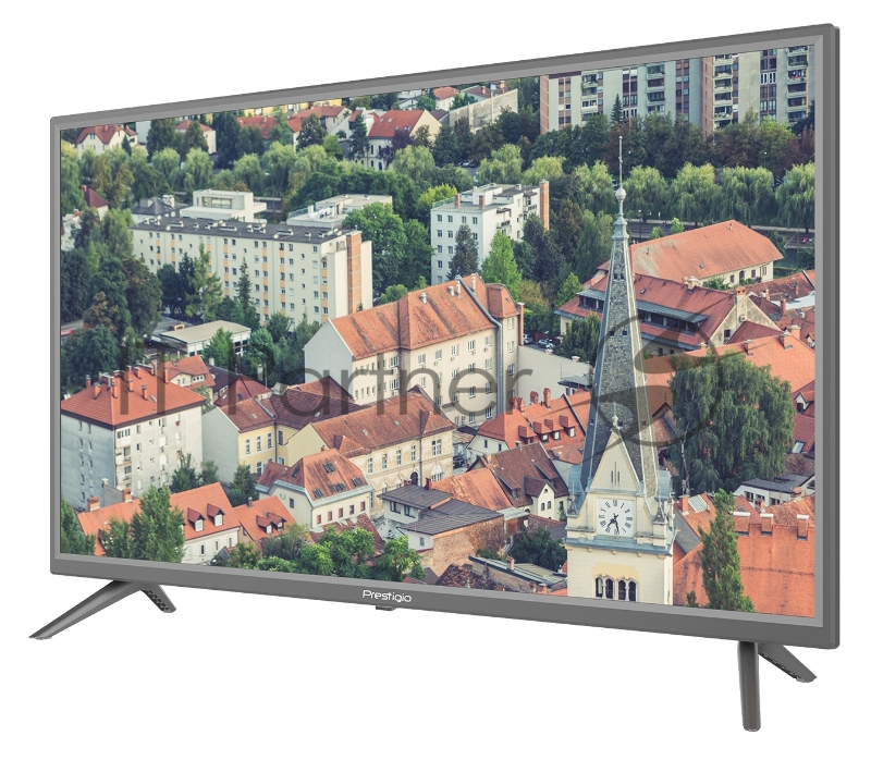 Телевизор LED Prestigio 32 PTV32SS04ZCISML серебристый HD READY 50Hz DVB-T2 DVB-C DVB-S DVB-S2 USB WiFi Smart TV (RUS)