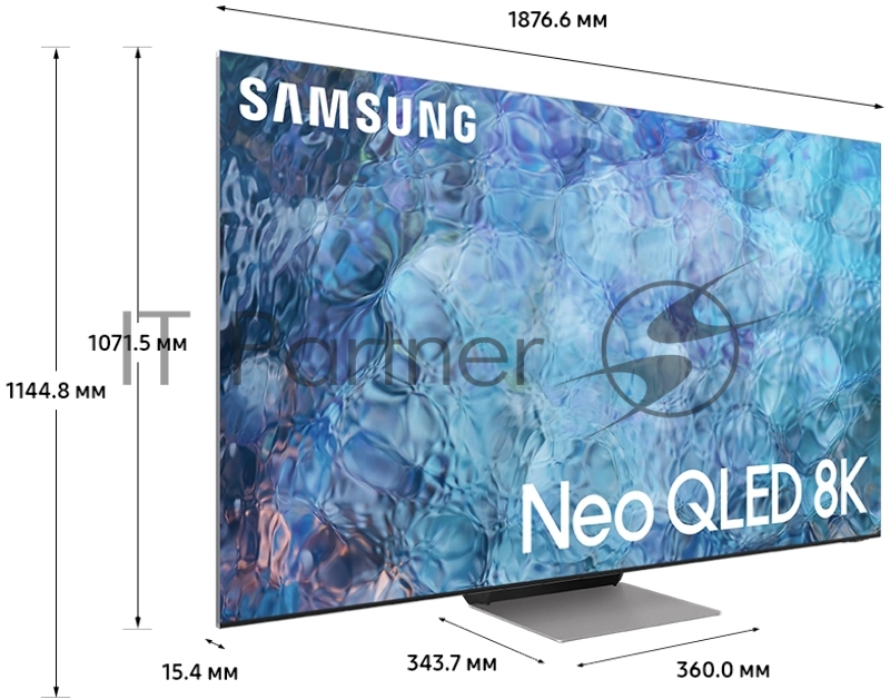 Телевизор QLED Samsung 85 QE85QN900AUXRU Q серебристый Ultra HD 8K 120Hz DVB-T2 DVB-C DVB-S2 USB WiFi Smart TV (RUS)