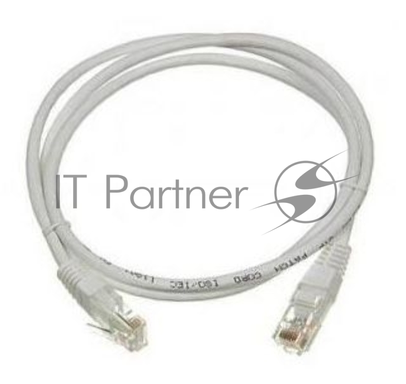 Патч-корд TWT UTP кат.5e, с заливными колпачками, 0.3 м, серый