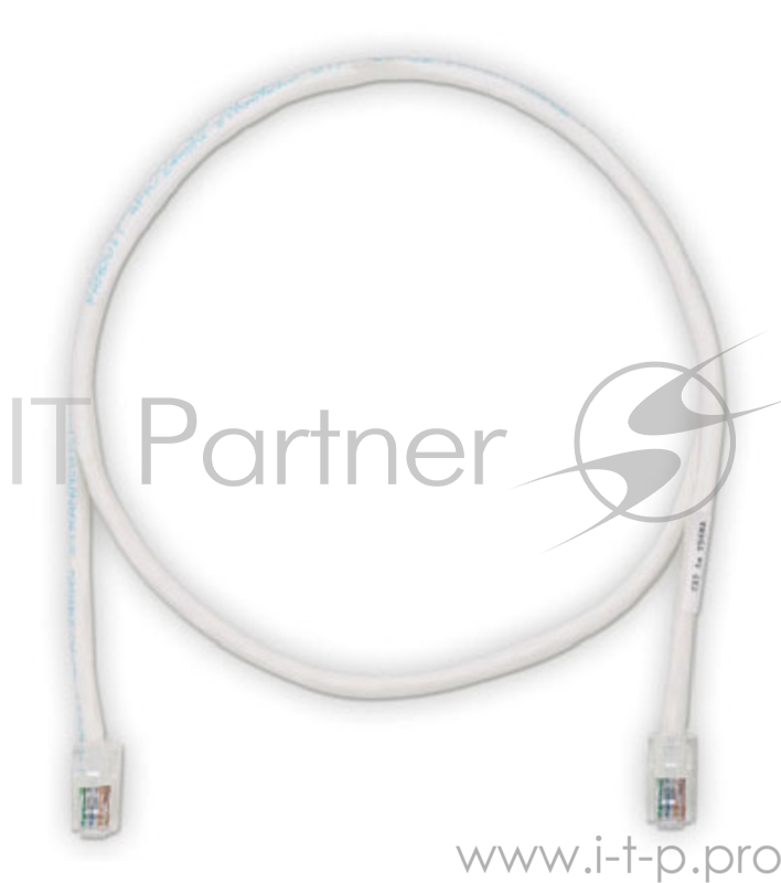 Кабель Патч-корд Panduit UTPCH1MY вилка RJ-45-вилка RJ-45 кат.5е 1м белый ПВХ