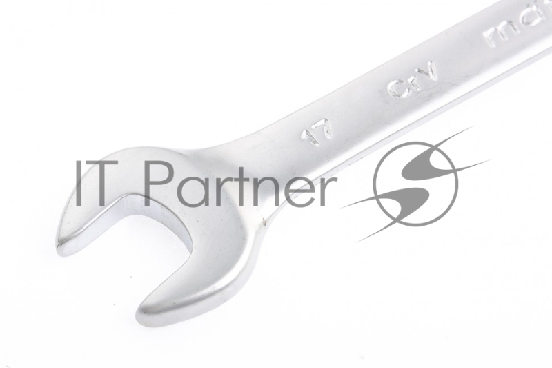 Ключ MATRIX комбинированный, 17 мм, CrV, матовый хром// 15113